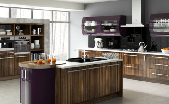 Duleek Gloss Tiepolo & Aubergine Kitchen