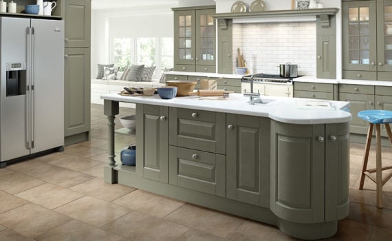 Hampton Ash Painted Olive Kitchen
