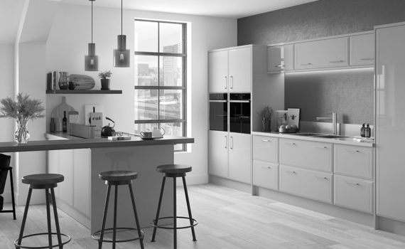 Modena Light Grey Gloss Kitchen